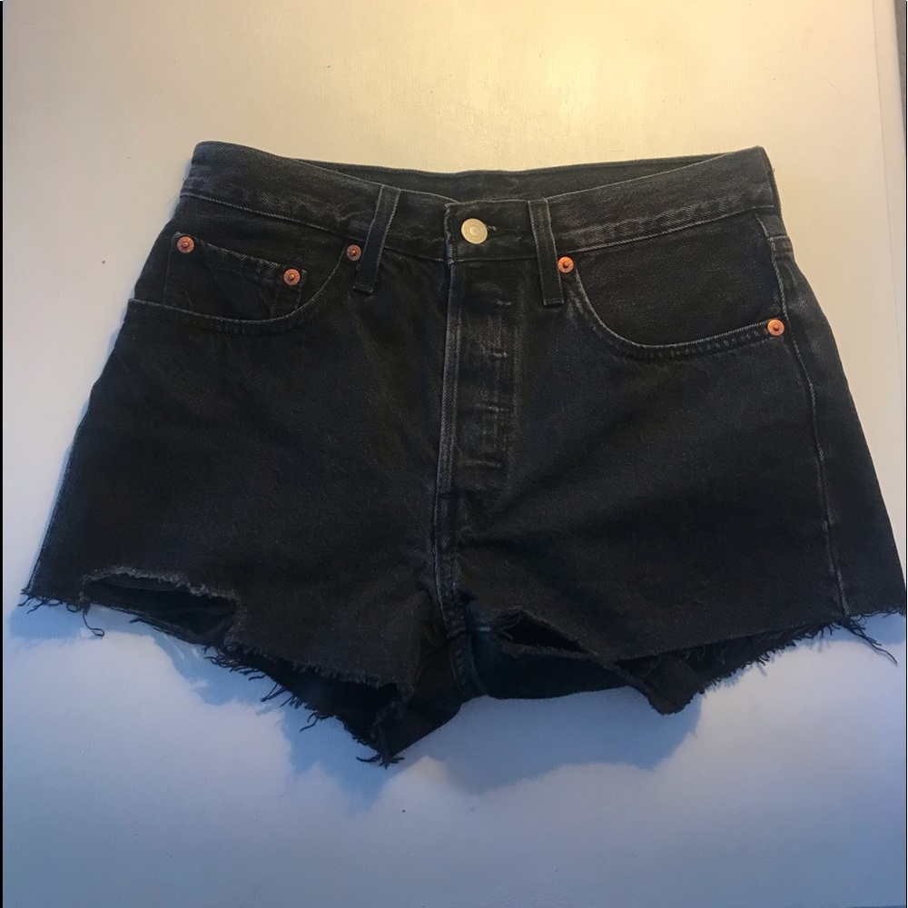 levi’s high waisted denim jean shorts